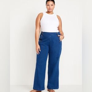 NWT Old Navy Extra High-Waisted Mariner Wide-Leg Jeans 4X 30